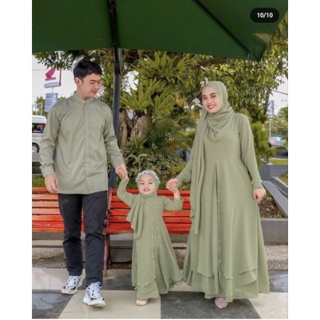 Baju lebaran keluarga terbaru 2023 - CP Family Anissa Fashion muslim keluarga ayah ibu dan anak baju
