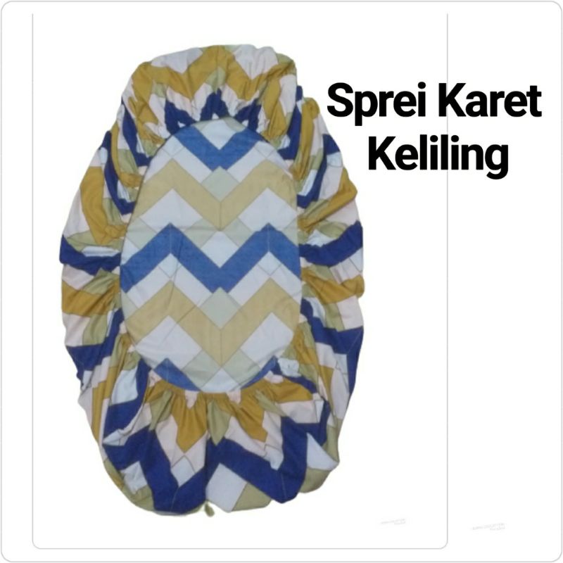 Sprei single set motip karet keliling  no 4 uk 90X200X15