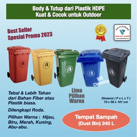 Tempat Sampah Plastik 240 L ( Plastic Dust Bin )