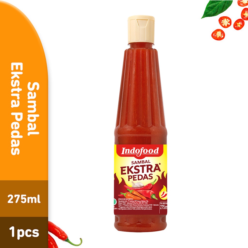 

Sambal Indofood Ekstra Pedas Pet 275 ML