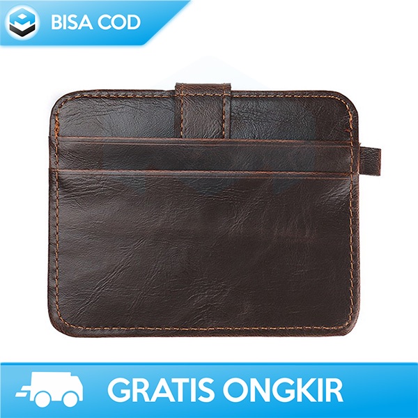 DOMPET KULIT DESAIN RAMPING WALLET PRIA TEMPAT PENYIMPANAN KARTU UANG