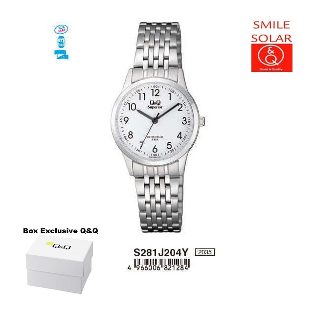 Jam Tangan Wanita Business Casual Rantai Stainless steel Analog Original Q&amp;Q QnQ QQ S281 QA21 Series