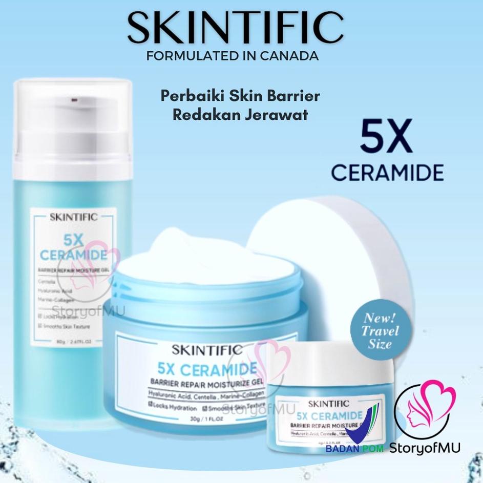 ← [] SKINTIFIC - 5X Ceramide Barrier Repair Moisture Moisturize Gel Moisturizer Mini 6gr | 30gr | 80