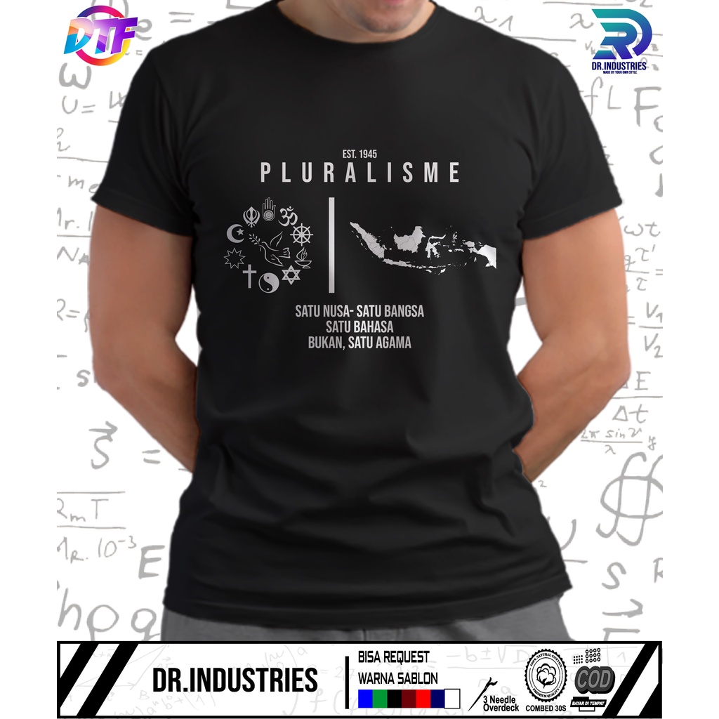 Kaos PLURALISME INDONESIA TELRANSI UMAT BERAGAMA - DR INDUSTRIES