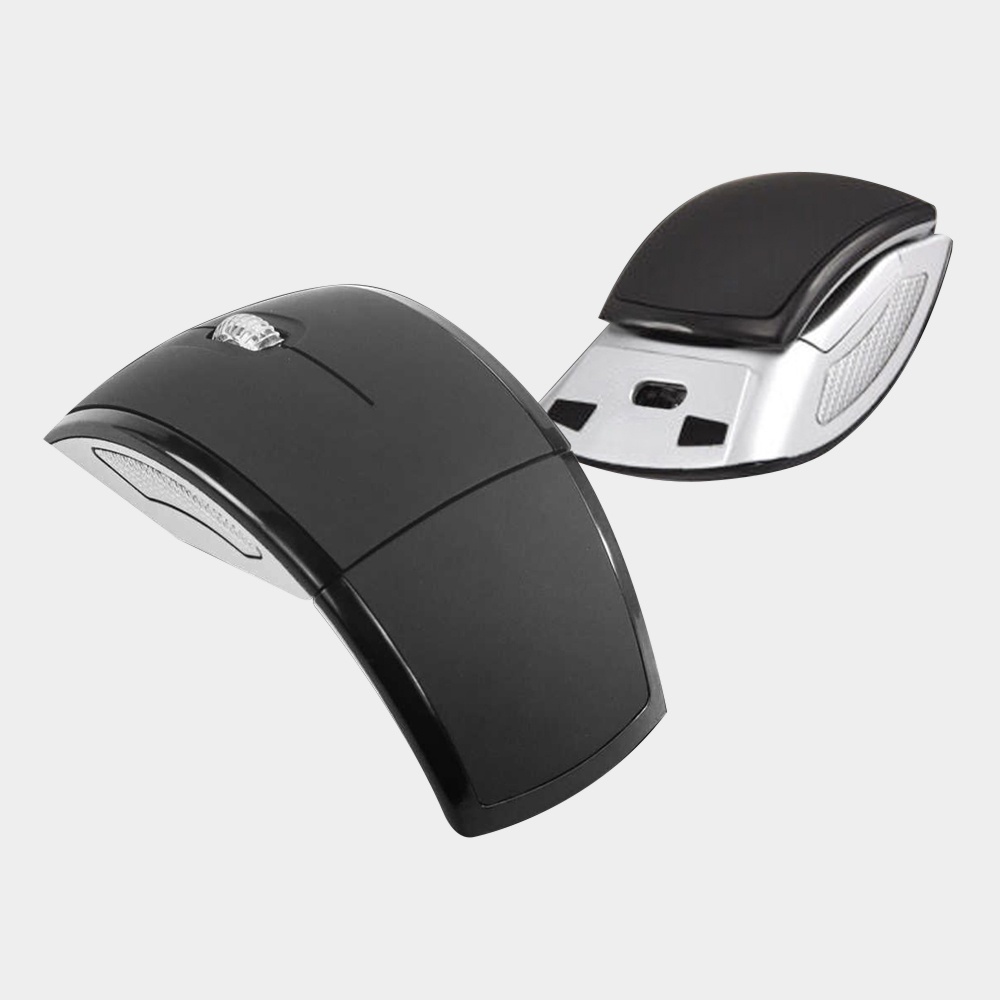 Mouse Wireless iMace Folded Super Slim Optical Wireless Mouse 2.4GHz - M016 - Black