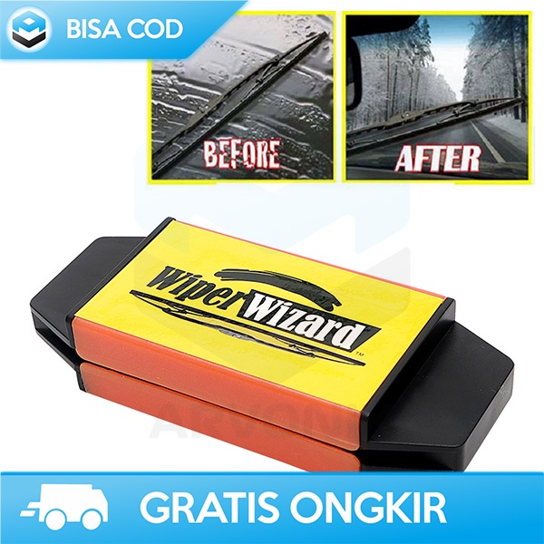 ALAT PEMBERSIH KARET WIPER MOBIL WIPER WIZARD REUSABLE WP01 YELLOW