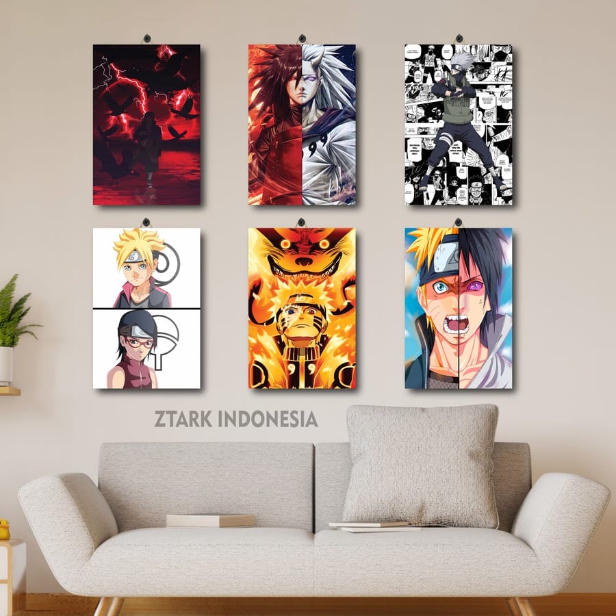 61-80 POSTER ANIME WALLPAPER NARUTO KEREN 20X30 BAOLG|SMEWJ| HIASAN RUANG ANIME GAMBAR NARUTO SASUKE