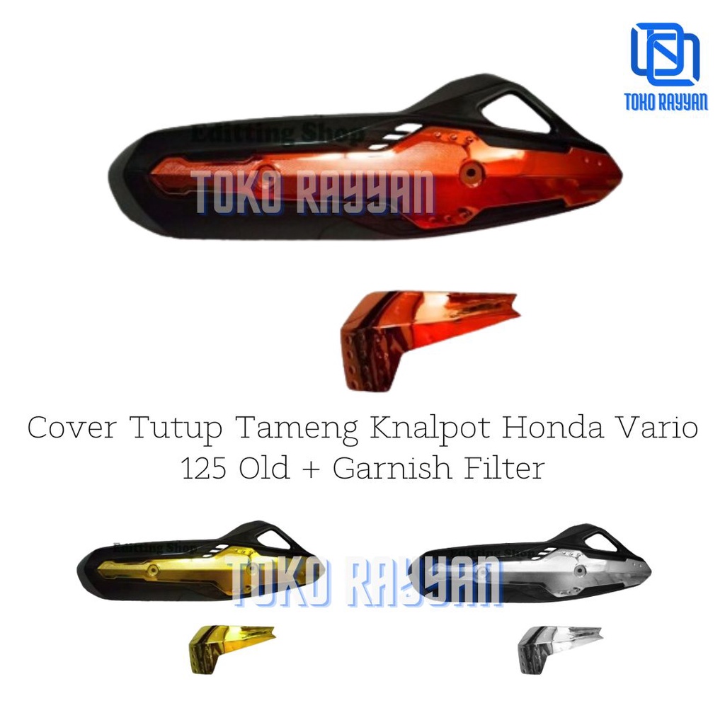 Cover Tutup Knalpot Motor Honda Vario 125 Old - Vario Techno 125 Lama Tahun 2012-2014 + Garnish Cvt