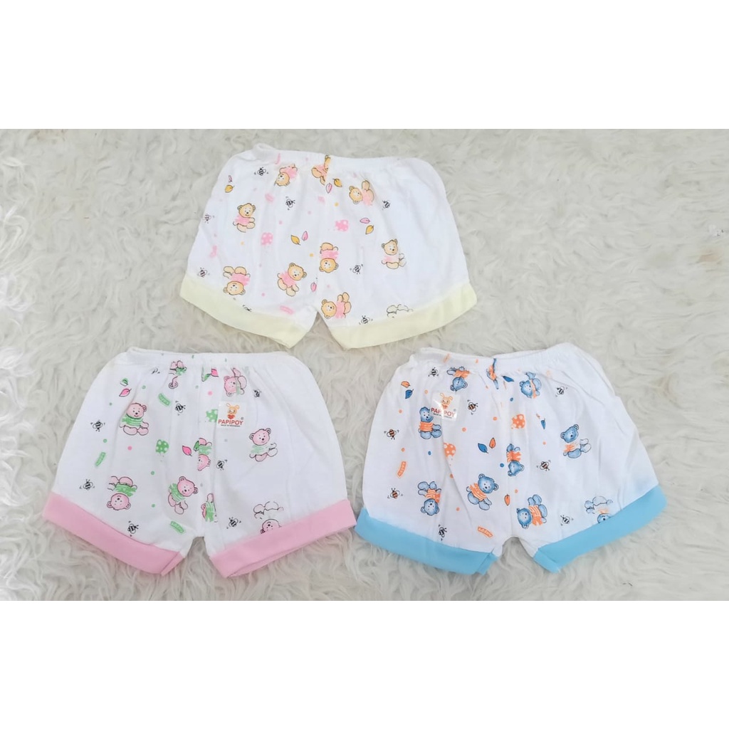 Celena pendek bayi motif / polos , celana bayi pendek