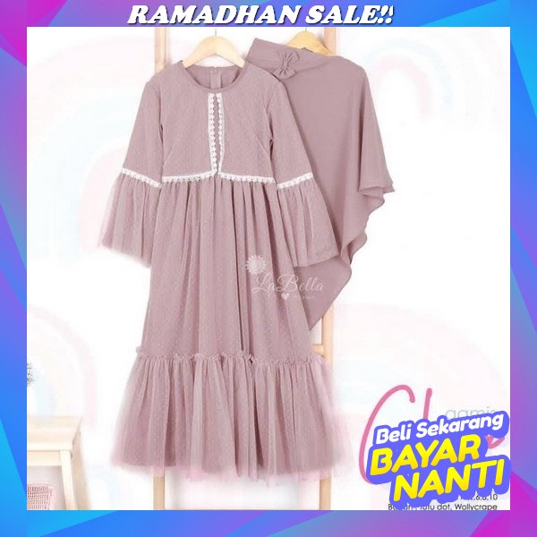 Baju Gamis Anak Perempuan Korean Style Umur 6 7 8 Tahun Dan 10 11 12 Tahun Haura Kids Bahan Crinkle 