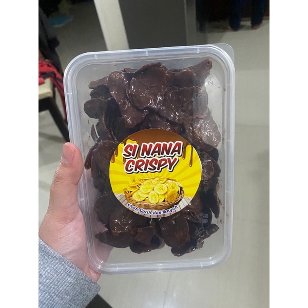 

cinana crispy cemilan keripik pisang lumer coklat melted / Tiramisu