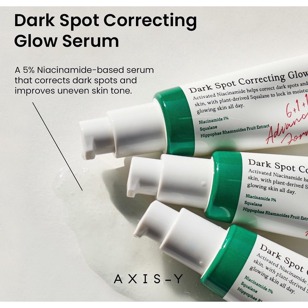 AXIS-Y Dark Spot Correcting Glow Serum 50ml/AXIS-Y Mugwort Pore Clarifying Wash Off Pack 100gr