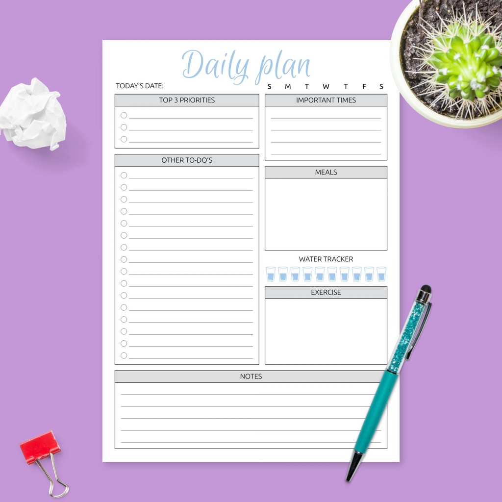 

[DOKI] 10 Lembar Habit Tracker Binder Planner/ To Do list/ Daily Planner/ Weekly Planner - TDL014