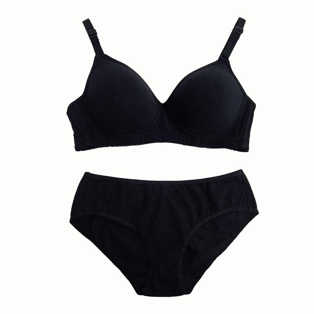Terbaru [BEST SELLER] Pierre Cardin Natural Cotton Bra & Panty Set 607-60003B Lembut dan Nyaman Mura
