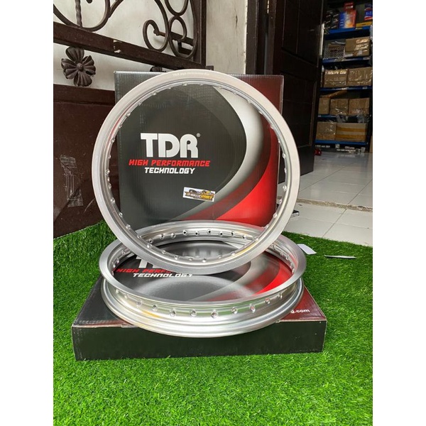 Velg TDR silver lingkaran TDR type WX shape uk 140-160-185-215 ring 17 original