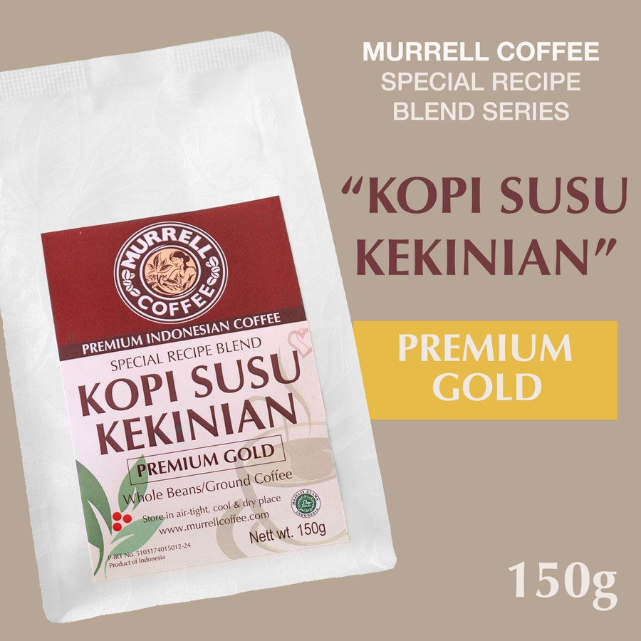 

Kopi Susu Kekinian PREMIUM GOLD 150g special blend biji bubuk MURRELL COFFEE