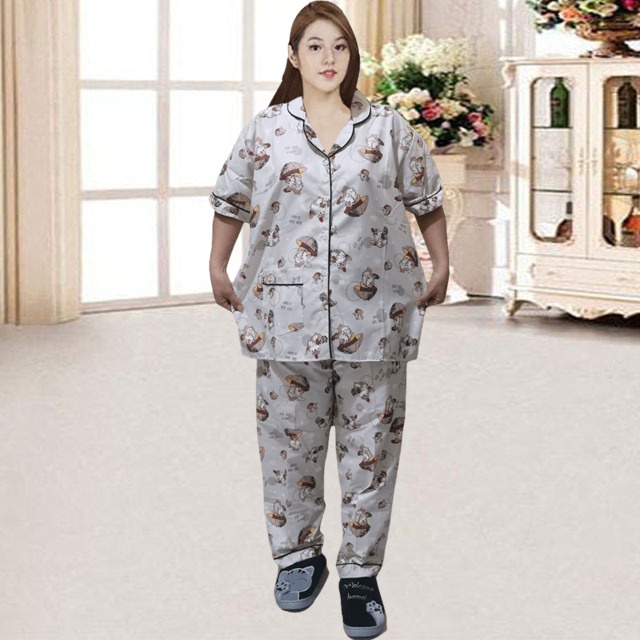 ISANNY PIYAMA SET SIZE.XXL/PIYAMA CP JUMBO KARAKTER BT21/CHICKEN/PAKAIAN WANITA/REAL PICT