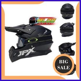 limited stock HELM JPX CROSS SOLID BLACK DOFF & GOGGLE ORIGINAL FULL FACE JUAL KYT 140ZZ3