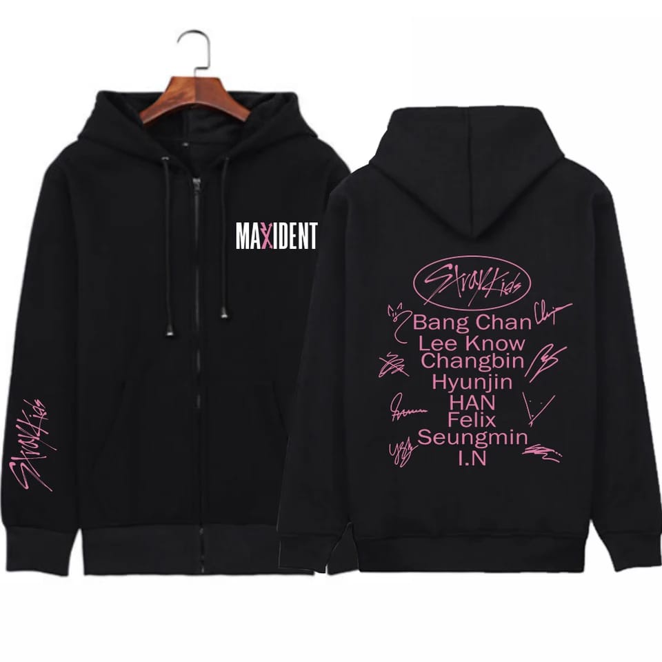 Hoodie Zipper Stray kids Maxident Karakter Oversize Kpop Changbin Felix Seungmin Hoodie Resleting Stray Kids Maniac Hoodie Straykids Leeknow Character Skzoo Hoodie Skz Unlock Go Live In Life Hodie Sweter Stray Kids Maxident Oversize Character Straykids