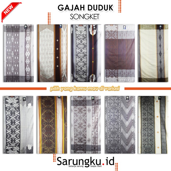 SARUNG GAJAH DUDUK SONGKET