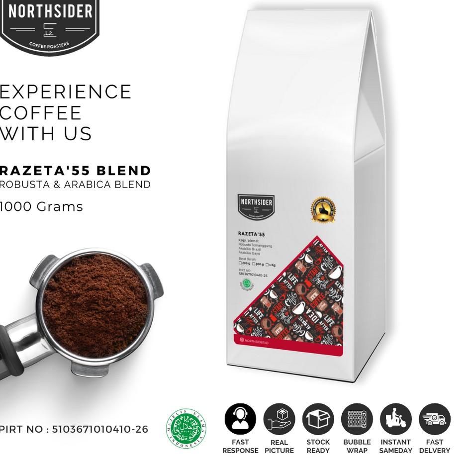 

☋ BIJI KOPI SUSU RAZETA'55 BLEND ROBUSTA-ARABIKA - 1KG NORTHSIDER COFFEE ❈