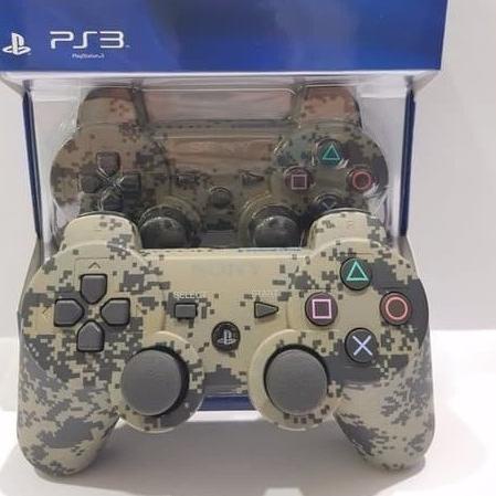 ✭ controller stick stik PS 3 PS3 PC laptop android wireless hitam putih army ➪