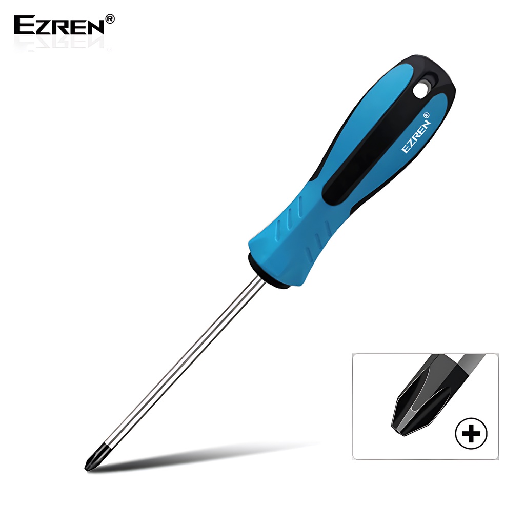 Ezren EZ-ST6X200MM Obeng Satuan Screwdriver 6*200mm Plus (+) CR-V Ori
