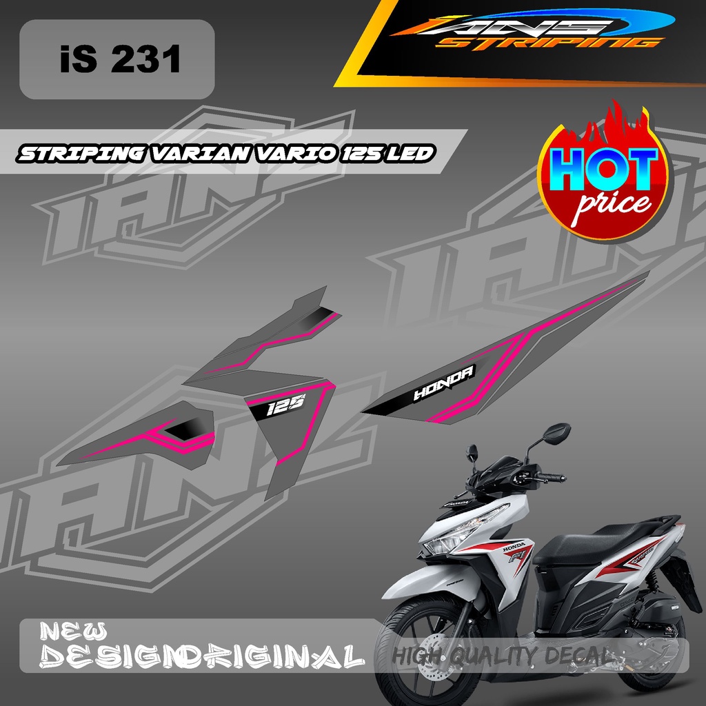 NEW DECAL STRIPING LIST VARIO 125 LED / HONDA VARIO 125 LED MENGGUNKAN BAHAN BERKUALITAS /  TIDAK MUDAH PUDAR / DECAL KERETA VARIO 125  IS231