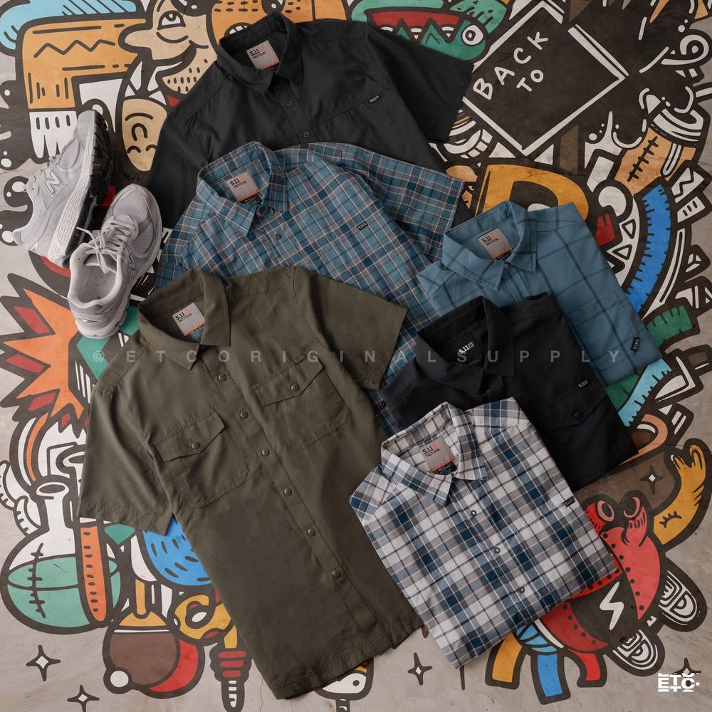 5.11 TCTCL Men's Ellis & Marksman 50+ UPF 2 Pocket Short Sleeve Shirt