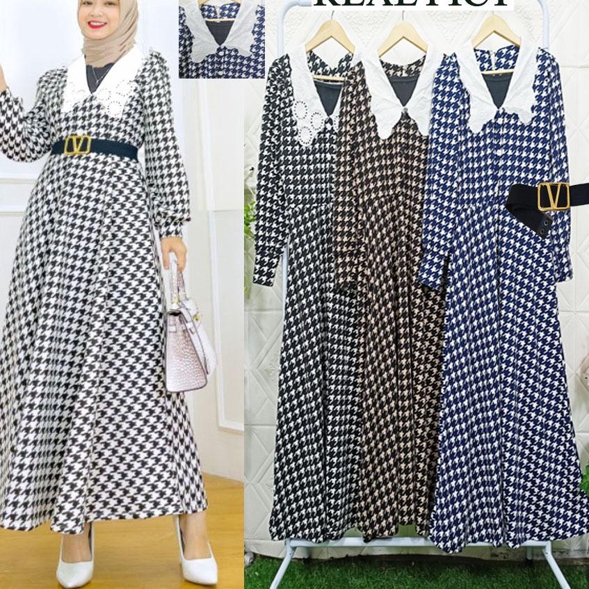 ♕ NARIA HOUNDSTOOTH EXTU GAMIS HERLIN CARLINA FASHION ♠