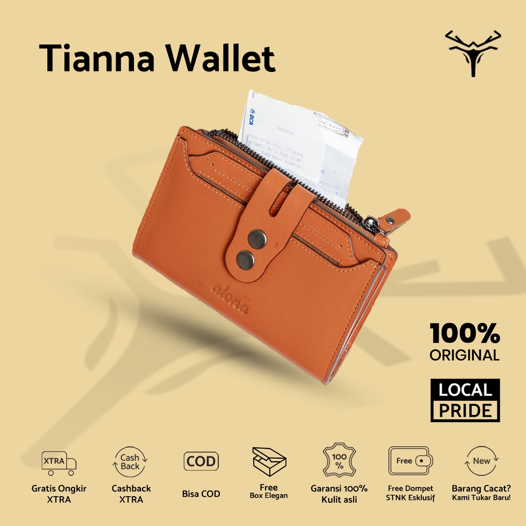 Dompet Kulit | Tianna Wallet | Tianna | Leather Dompet | Dompet Cewek |  Dompet Wanita | Dompet Lipa