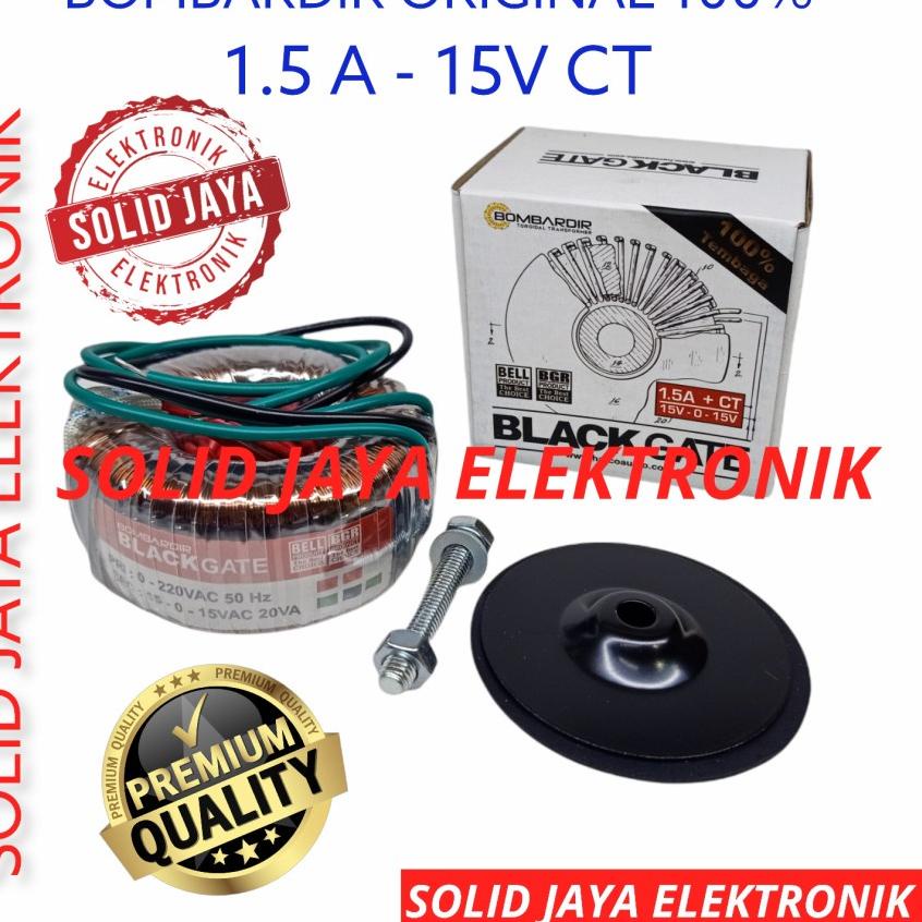 ✱ TRAFO BLACKGATE TOROID 1,5A 15V CT BOMBARDIR BLACKGATE TRAVO DONUT 1.5A 15 V CT 15 VOLT V TRAVO TO