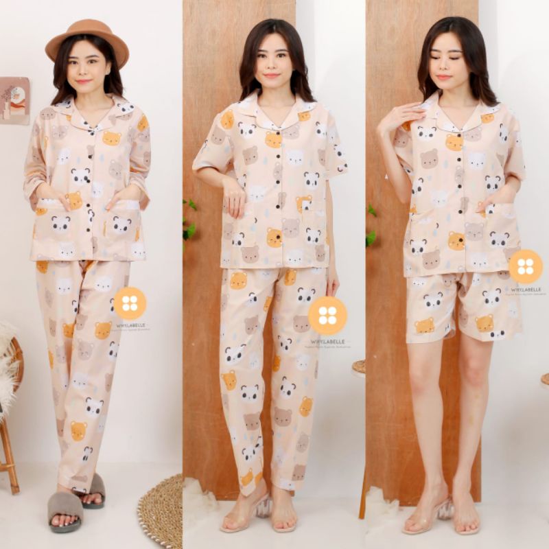 baju tidur piyama motif PANDA