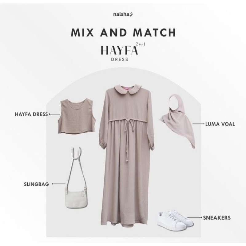 NAISHA OFFICIAL - Hayfa dress 2 in 1 by naisha READY | dress terbaru | dress vest | dress premium | dress remaja gamis promo gamis hitam korean dress gamis murah gamis terlaris dress korea dress overall gamis kuliah gamis mudik hayfa dress