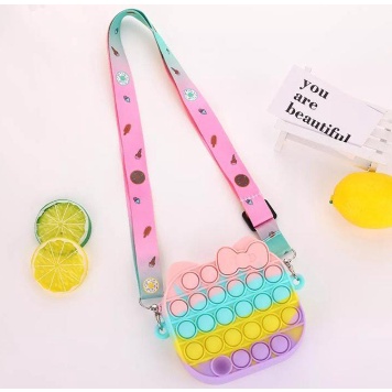 Tas Pop It Hello Kitty Rainbow Slempang