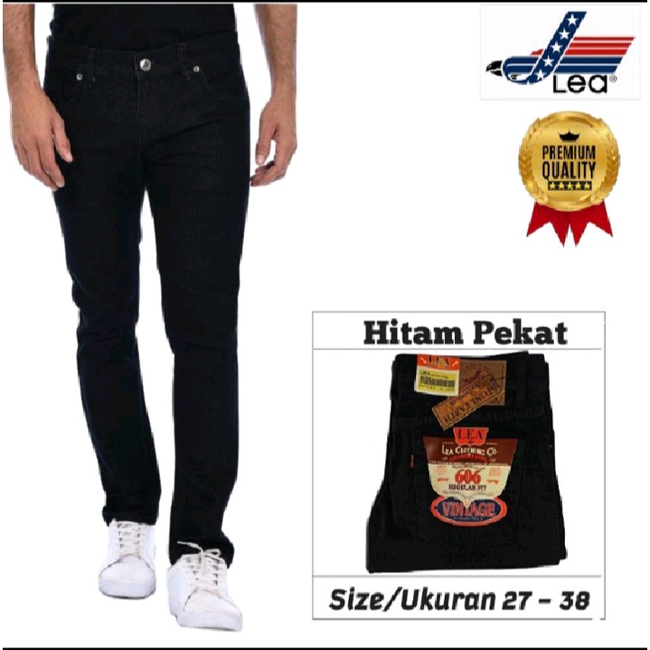 Celana Jeans Panjang Pria Lea 606 Standar Standard Standart Reguler Pria Cowok Laki Cowo Dewasa Bapa