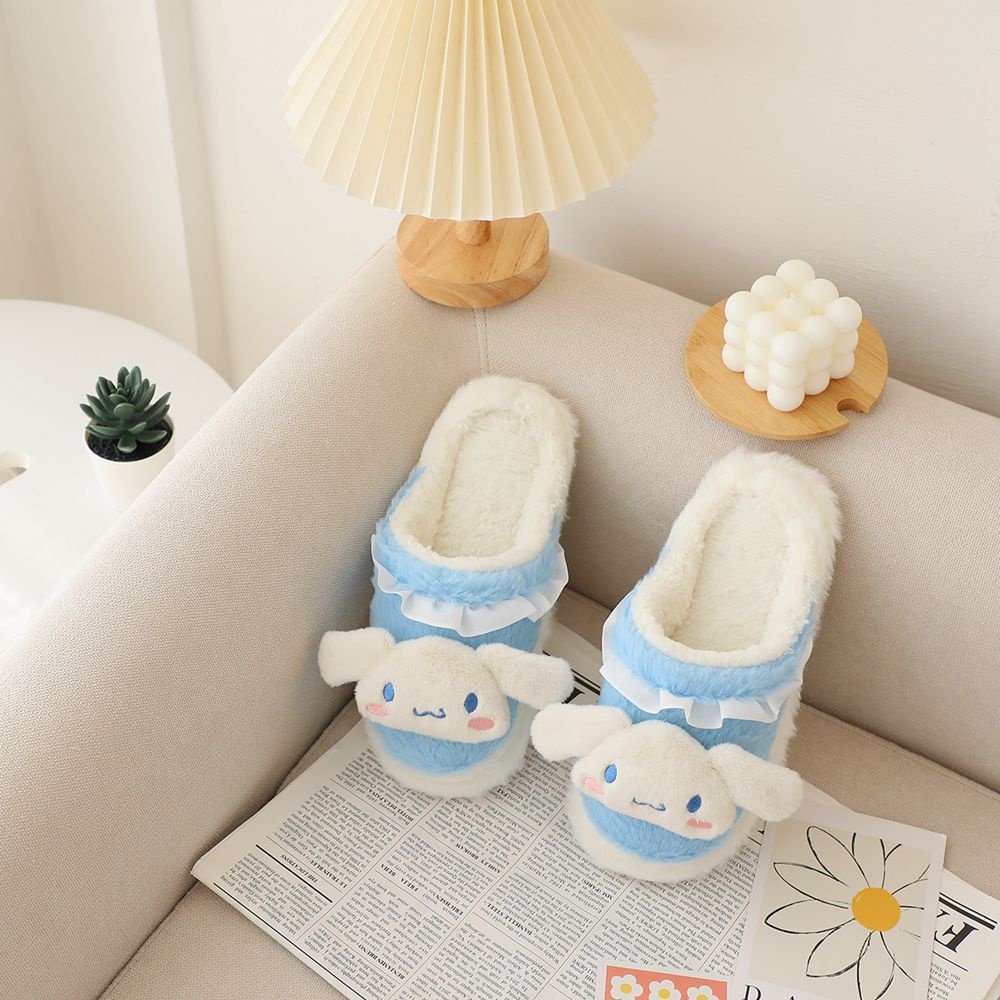 SANDAL RUMAH CINNAMOROLL MELODY KUROMI RENDA PUTIH SEPATU KAMAR LUCU