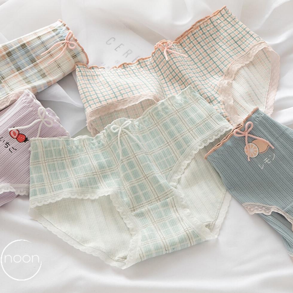 NOON (MOOD) Celana Dalam CD Wanita Korea Motif Lucu Imut Katun Undies Import READY