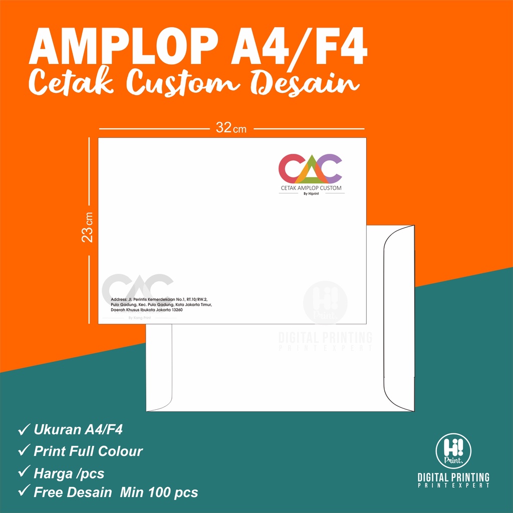 

Cetak Amplop A4 F4 Custom Free Desain