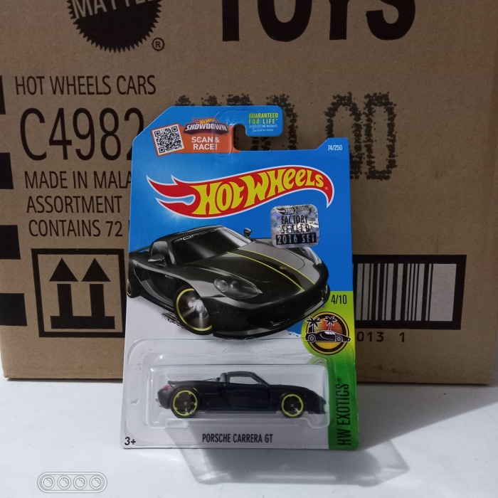 HOTWHEELS PORSCHE CARRERA GT HITAM HW EXOTICS US CARD FACTORY SEALED TERMURAH