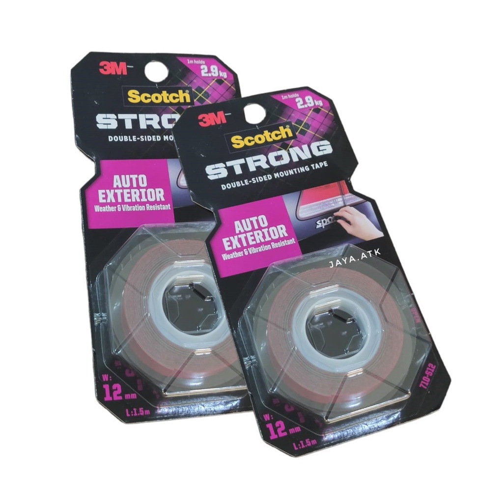 DOUBLE TAPE MOUNTING 3M SCOTCH 710-S12 SELOTIP AKSESORIS MOBIL AUTO EXTERIOR 2.9KG STRONG