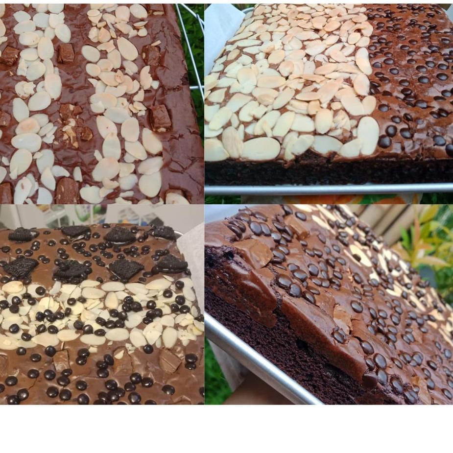 

☉ Fudgy / Fudge Brownies Shiny Crust (20x20 cm) - Ababakuki ✽