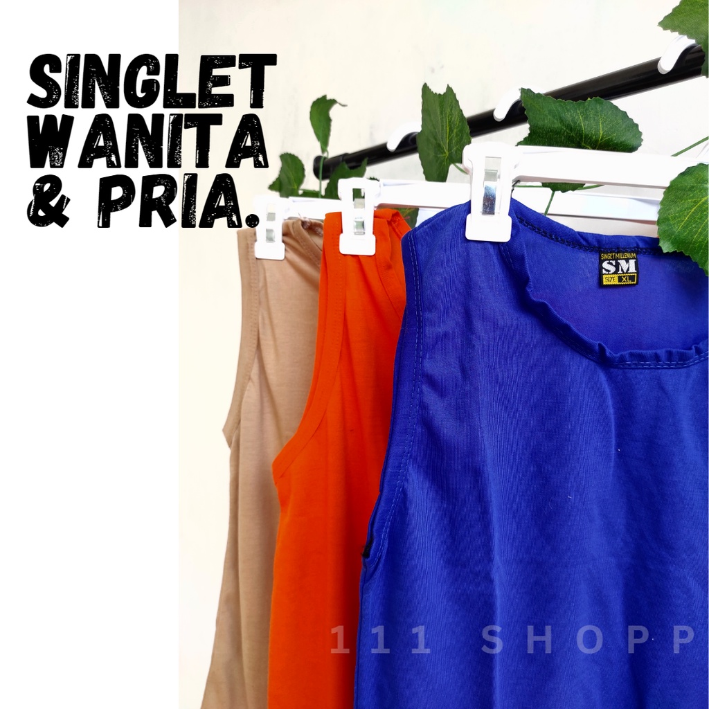 KAOS DALAM SINGLET PRIA POLOS WARNA SIZE 3L