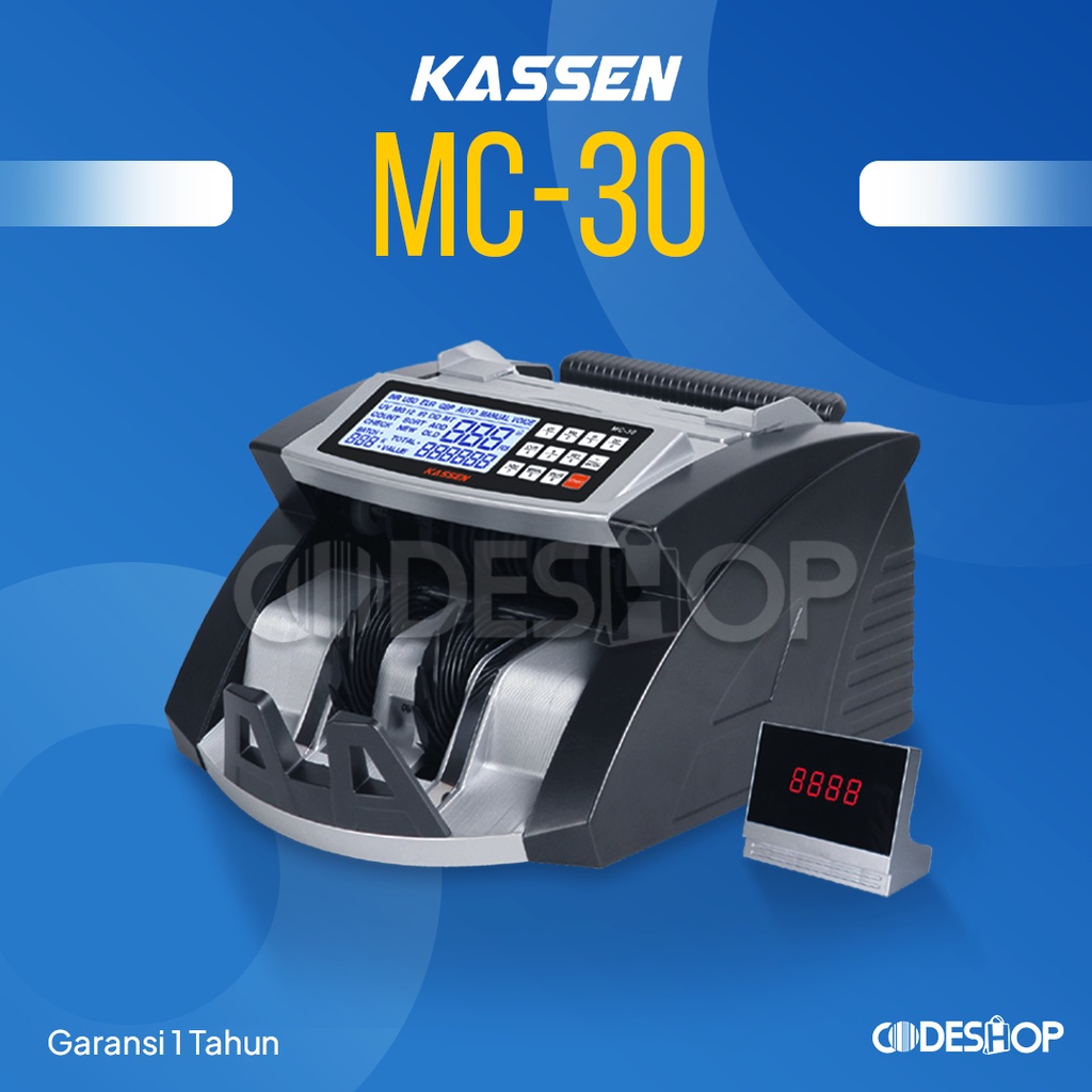 Mesin Penghitung Uang Kassen MC-30 Penghitung dan Deteksi Uang Seri Terbaru