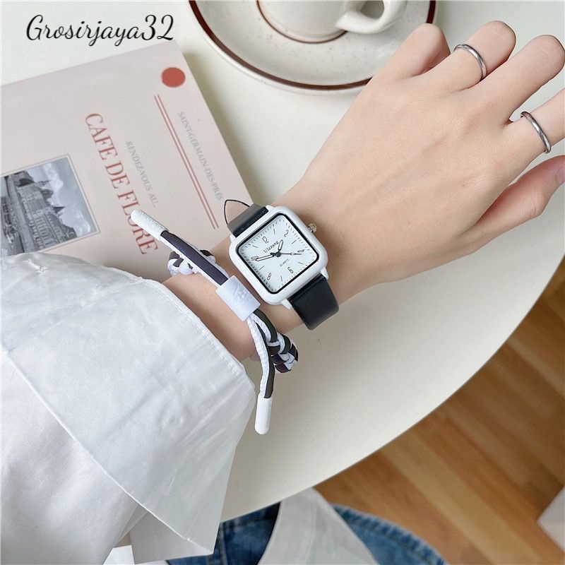 Jam tangan wanita analog Flore kalep sintesis Korean be like