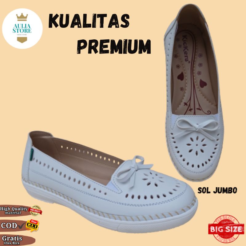 sepatu kerja wanita hitam big size jumbo 41_45. aulia 08 pita