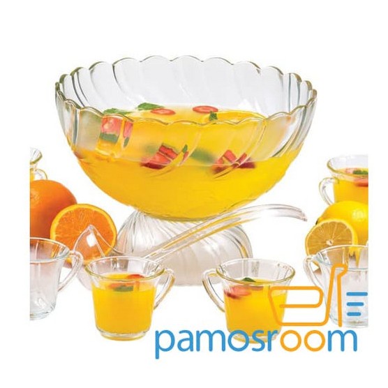 Minum Punch Set / Paket Gelas Dan Mangkok Minuman / Gelas Jus / Mangkok Kaca
