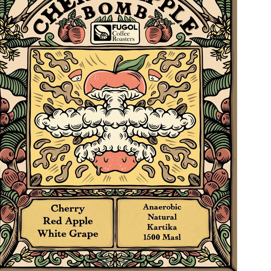 

♘ Kopi Arabika CHERRY APPLE BOMB! Natural Anaerobic Specialty Coffee (200 gr) ○