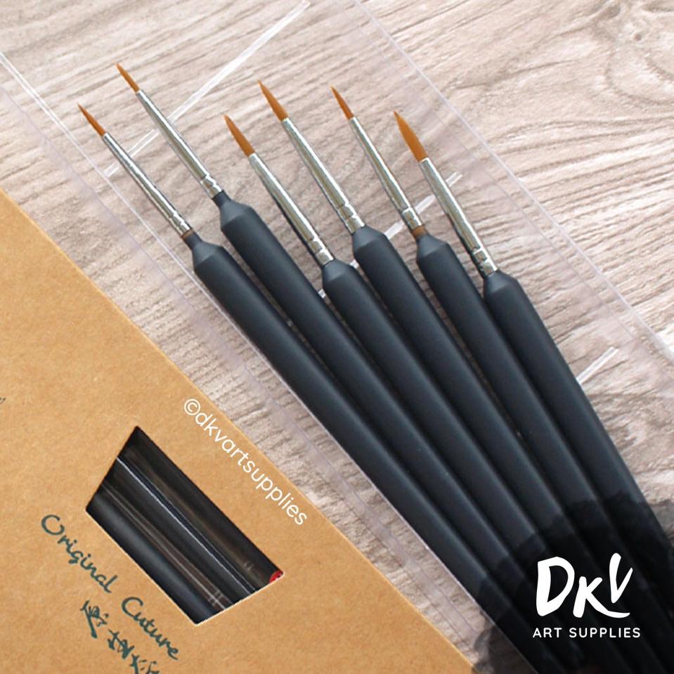 

[ART. 443] Giorgione brush Set G-807 6pcs | Kuas Lukis Liner Round Tip Nylon