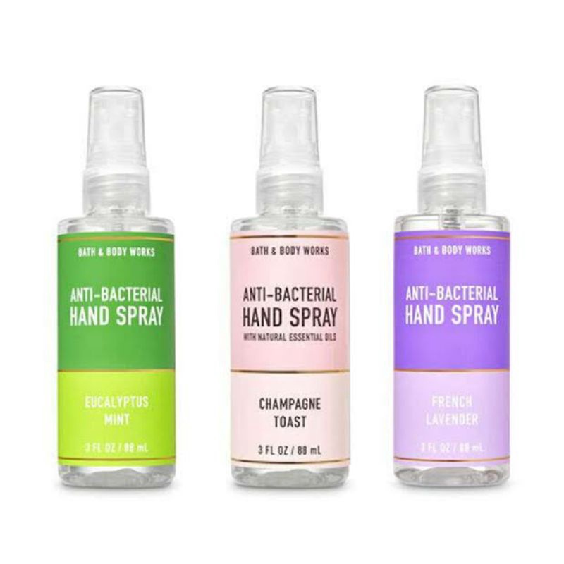 BATH AND BODY WORKS BBW ANTI BACTERIAL HAND SANITIZER SPRAY 88ml